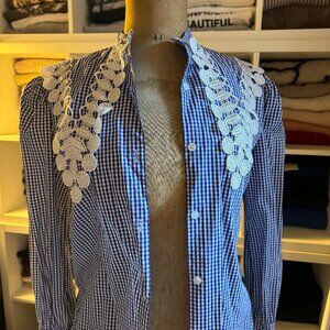 LA VESTE BLUE STRIPED BUTTOWN DOWN